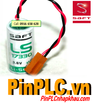 Saft LS17330, Pin nuôi nguồn PLC Saft LS17330 2/3A 1800mAh /Xuất xứ UK (ANH) /Dây zắc cắm